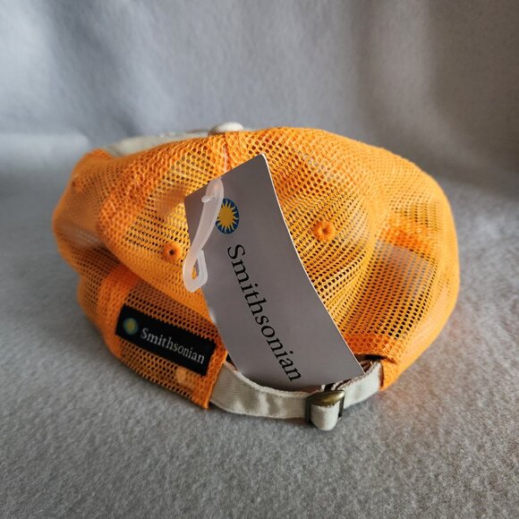 Save The Bees Baseball Hat Cap Smithsonian Tan Orange Adjustable Mesh Bioworld - Picture 4 of 10